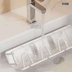 Kệ để, đựng bàn chải, kem đánh răng KIVA màu trắng sứ, bảo hành 10 năm.