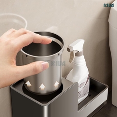Chổi cọ, chà bồn cầu, toilet KIVA, chất liệu nhôm hàng không, không gỉ sét.