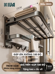 Giá kệ để khăn, để đồ nhà tắm KIVA, đa dạng mẫu mã, thiết kế, kích thước và màu sắc, chất liệu nhôm hàng không cao cấp.