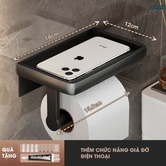 Hộp Đựng Giấy Vệ Sinh Nhà Tắm KIVA Chất Liệu Nhôm Hàng Không, Lắp Đặt Không Cần Khoan, Bảo Hành 10 Năm.