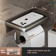 Hộp Đựng Giấy Vệ Sinh Nhà Tắm KIVA Chất Liệu Nhôm Hàng Không, Lắp Đặt Không Cần Khoan, Bảo Hành 10 Năm.