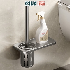 Chổi cọ, chà bồn cầu, toilet KIVA, chất liệu nhôm hàng không, không gỉ sét.