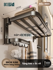 Giá kệ để khăn, để đồ nhà tắm KIVA, đa dạng mẫu mã, thiết kế, kích thước và màu sắc, chất liệu nhôm hàng không cao cấp.
