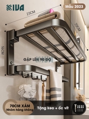 Giá kệ để khăn, để đồ nhà tắm KIVA, đa dạng mẫu mã, thiết kế, kích thước và màu sắc, chất liệu nhôm hàng không cao cấp.