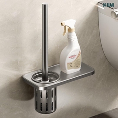 Chổi cọ, chà bồn cầu, toilet KIVA, chất liệu nhôm hàng không, không gỉ sét.
