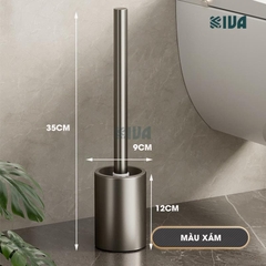 Chổi cọ, chà bồn cầu, toilet KIVA, chất liệu nhôm hàng không, không gỉ sét.