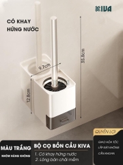 Chổi cọ, chà bồn cầu, toilet KIVA, chất liệu nhôm hàng không, không gỉ sét.
