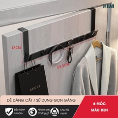 Móc Treo Quần Áo Sau Cửa KIVA, Chất Liệu Nhôm Hàng Không Cao Cấp
