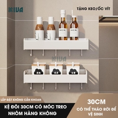 Kệ để đồ nhà bếp đa năng KIVA phong cách Bắc Âu, chất liệu nhôm hàng không cao cấp, bảo hành 10 năm.