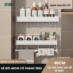 Kệ để đồ nhà bếp đa năng KIVA phong cách Bắc Âu, chất liệu nhôm hàng không cao cấp, bảo hành 10 năm.
