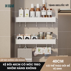 Kệ để đồ nhà bếp đa năng KIVA phong cách Bắc Âu, chất liệu nhôm hàng không cao cấp, bảo hành 10 năm.