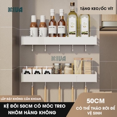 Kệ để đồ nhà bếp đa năng KIVA phong cách Bắc Âu, chất liệu nhôm hàng không cao cấp, bảo hành 10 năm.