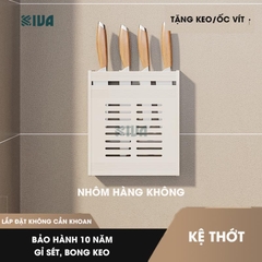 Kệ để đồ nhà bếp đa năng KIVA phong cách Bắc Âu, chất liệu nhôm hàng không cao cấp, bảo hành 10 năm.