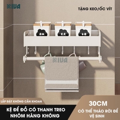 Kệ để đồ nhà bếp đa năng KIVA phong cách Bắc Âu, chất liệu nhôm hàng không cao cấp, bảo hành 10 năm.