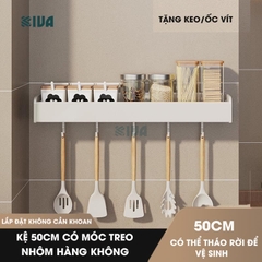 Kệ để đồ nhà bếp đa năng KIVA phong cách Bắc Âu, chất liệu nhôm hàng không cao cấp, bảo hành 10 năm.