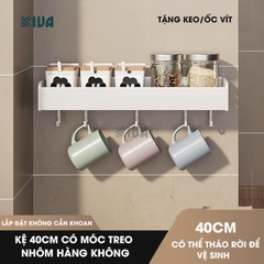 Kệ để đồ nhà bếp đa năng KIVA phong cách Bắc Âu, chất liệu nhôm hàng không cao cấp, bảo hành 10 năm.
