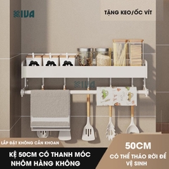 Kệ để đồ nhà bếp đa năng KIVA phong cách Bắc Âu, chất liệu nhôm hàng không cao cấp, bảo hành 10 năm.