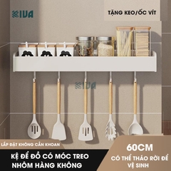 Kệ để đồ nhà bếp đa năng KIVA phong cách Bắc Âu, chất liệu nhôm hàng không cao cấp, bảo hành 10 năm.
