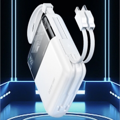 [SE279]Sạc Dự Phòng Đa Năng 10000mAh WEKOME WP-309 - Tích Hợp 2 Cáp Sạc Nhanh TypeC & iP - Hỗ Trợ Sạc Nhanh Lên Đên 22,5W