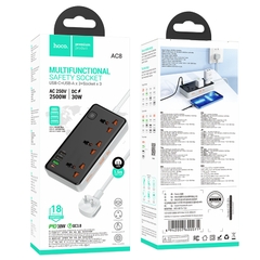[Se298]Ổ cắm điện hoco AC8 dài 1m5 3A+1C 30W (US)