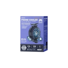 [SE199][Hangve17/5]Quạt tản nhiệt sò lạnh cho điện thoại Remax RT-F4 siêu mát đến 3 độ, tản nhiệt tốt, làm mát cực nhanh, có đèn led (đen)
