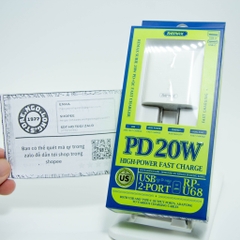 [SE75]Cóc Sạc Nhanh Remax RP - U68 QC3.0 + PD