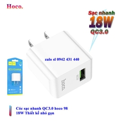 [SE44] Cóc Sạc Nhanh Hoco C98 Quick Charge 3.0