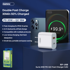 [SE75]Cóc Sạc Nhanh Remax RP - U68 QC3.0 + PD