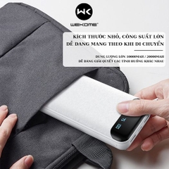 [SE200]Pin sạc dự phòng 20000mAh Wekome WP-163 tích hợp màn hình LED