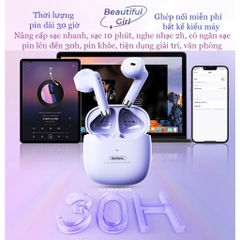 [SE200]Tai nghe bluetooth không dây True Wireless Marshmallow Remax TWS-19 có mic thoại cảm ứng, Pin 5h