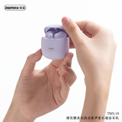 [SE200]Tai nghe bluetooth không dây True Wireless Marshmallow Remax TWS-19 có mic thoại cảm ứng, Pin 5h