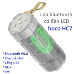 [SE205] Loa bluetooth siêu bền Hoco HC7 5.0 đèn led công suất 10W