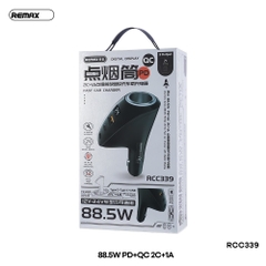 [SE150]Củ Sạc Nhanh REMAX Warrior Series 88.5W PD + QC 2C + 1A Cho Xe Hơi RCC339 Sạc Cùng Lúc Nhiều Thiết Bị, An Toàn, Bắt Mắt