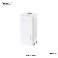 [SE310]CỐC SẠC NHANH REMAX RP-U98 USB+TYPE C QC3.0+PD 65W