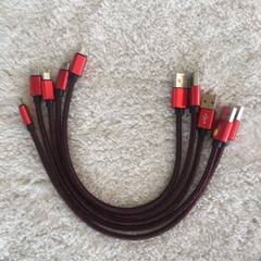 [SE8.5]Cáp ngắn đầu microUsb dây dù 30cm sạc nhanh
