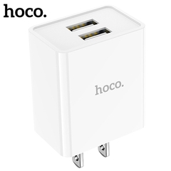 [SE31]Củ sạc Hoco C89 2 cổng USB, sạc nhanh 2.1A Max, thích hợp với nhiều dòng điện thoại, chân cắm tiêu chuẩn US