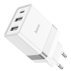 [SE151]Cốc sạc nhanh Hoco N21 Pro QC3.0+PD (2 USB+1 Type C) 30W