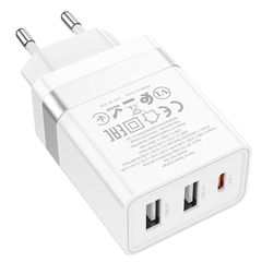 [SE151]Cốc sạc nhanh Hoco N21 Pro QC3.0+PD (2 USB+1 Type C) 30W