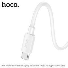 [SE15]CÁP TYPE C RA TYPE C HOCO X96 C-C 60W DÀI 25CM