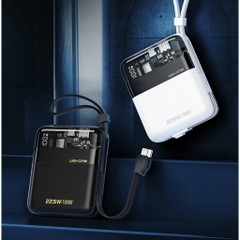 [SE279]Sạc Dự Phòng Đa Năng 10000mAh WEKOME WP-309 - Tích Hợp 2 Cáp Sạc Nhanh TypeC & iP - Hỗ Trợ Sạc Nhanh Lên Đên 22,5W