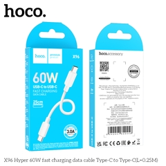 [SE15]CÁP TYPE C RA TYPE C HOCO X96 C-C 60W DÀI 25CM