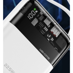 [SE279]Sạc Dự Phòng Đa Năng 10000mAh WEKOME WP-309 - Tích Hợp 2 Cáp Sạc Nhanh TypeC & iP - Hỗ Trợ Sạc Nhanh Lên Đên 22,5W