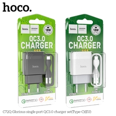 [SE51]Bộ sạc nhanh QC 3.0 18W Hoco c72Q Micro