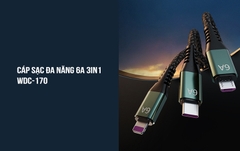 [SE39]Cáp sạc đa năng 6A 3in1 wekome WDC-170