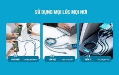 [SE160]Cáp sạc nhanh đa năng 3in2 100W Remax RC-C012