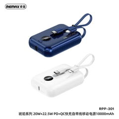 [SE280] Sạc Dự Phòng Sạc Nhanh Remax RPP-301 20W + 22.5W PD + QC  10000mAh