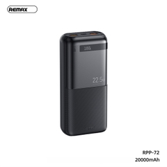 [SE245][REMAX RPP-72] Pin sạc dự phòng 20000mAh QC3.0+PD 22.5W HT % pin(480g)
