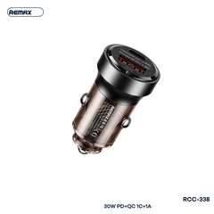 [SE79]Sạc xe hơi Remax RCC338 1A+1C PD+QC 30W
