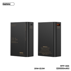 [SE350][REMAX RPP-655] Pin sạc dự phòng 20000mAh QC3.0+PD 22.5W (400g)