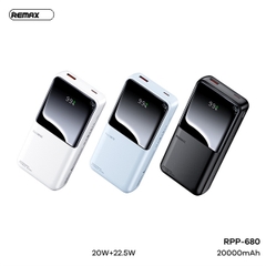 [SE271]Pin sạc dự phòng REMAX RPP-680 20000mAh QC3.0+PD 20W+22.5W(500g)